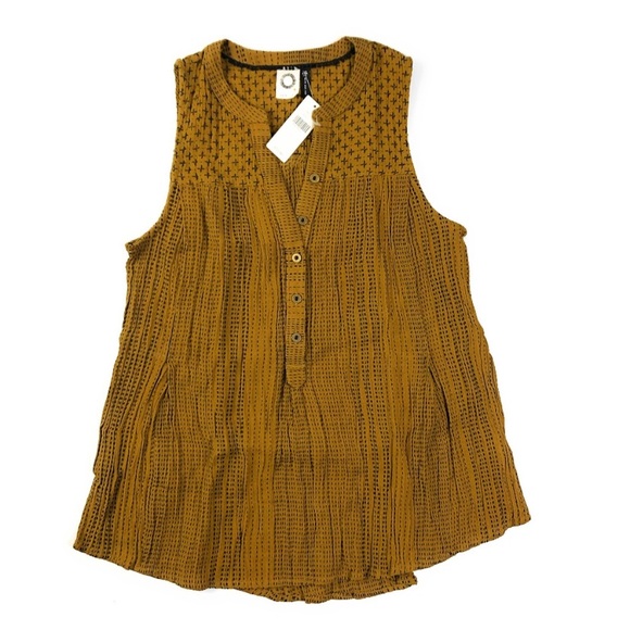 🆕NWT Anthropologie multipattern textured tank top - Picture 9 of 10